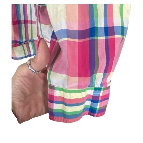 Ralph Lauren Plaid men’s button up shirt size large pastel colors preppy - Picture 6 of 12